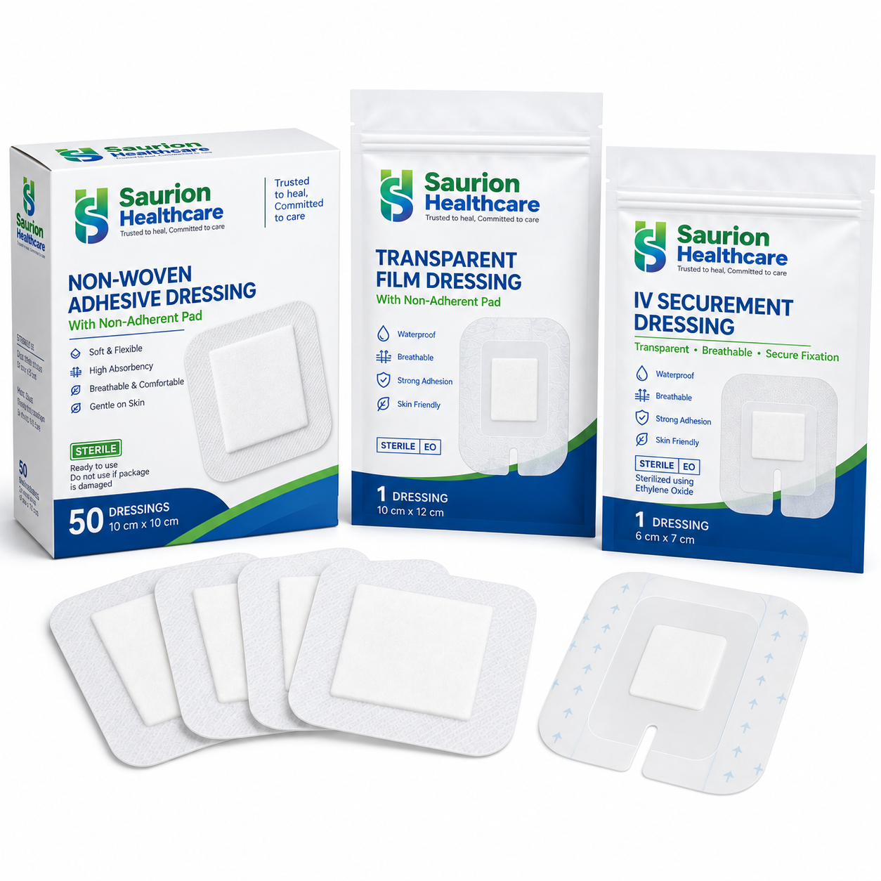 Wound care dressing products for international supply